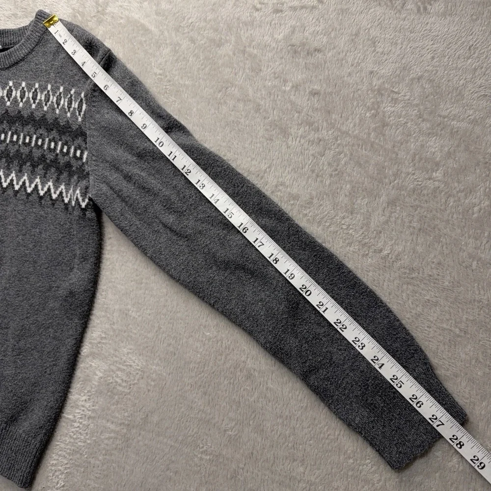 Gap Kids Fair Isle Sweater 2XL 14-16 Gray Cotton Knit Geometric Pullover Youth